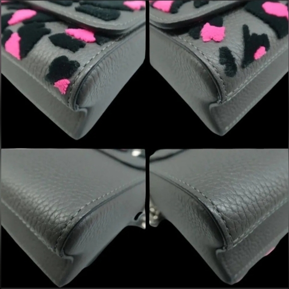 Rare Louis Vuitton Leather Twist Lock andTuffetage Leopard Like New - Picture 6 of 8